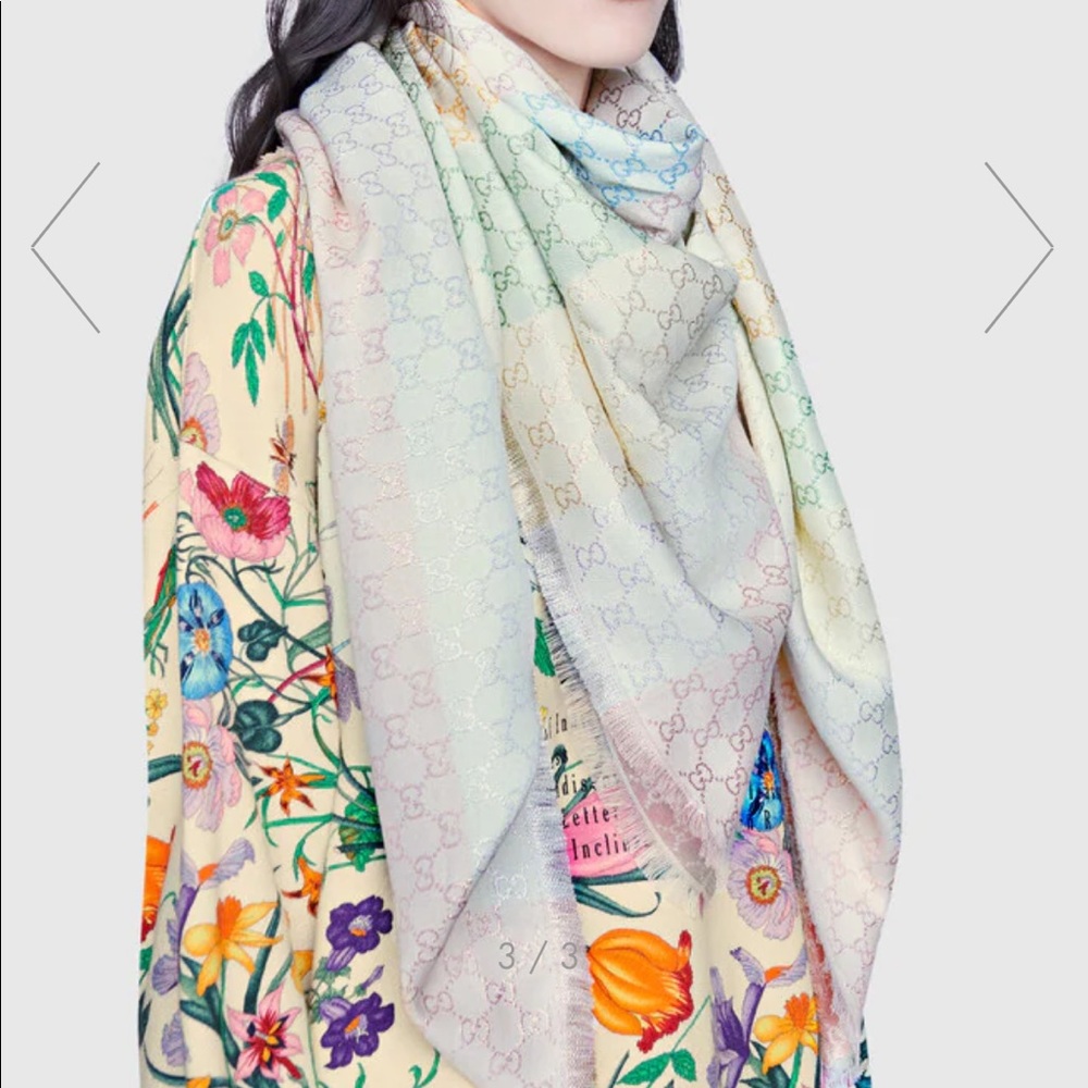 Gucci Silk Wool Shawl